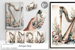 Digital Paper Antique Harp Product Image 1