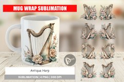 Mug Wrap Antique Harp Product Image 1