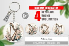 Keychain Antique Harp Product Image 1