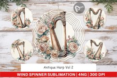 Wind Spinner Antique Harp Product Image 1