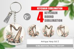 Keychain Antique Harp Product Image 1
