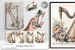 Digital Paper Antique Harp Product Image 1