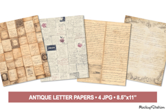 Vintage Writing Pages, Antique Letters on Old Papers JPG Product Image 1