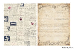 Vintage Writing Pages, Antique Letters on Old Papers JPG Product Image 2