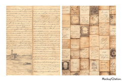 Vintage Writing Pages, Antique Letters on Old Papers JPG Product Image 3
