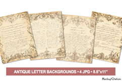 Vintage Writing Pages, Antique Letters on Old Papers JPG Product Image 1