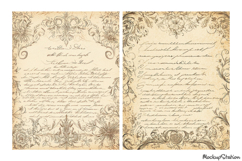 Vintage Writing Pages, Antique Letters on Old Papers JPG Product Image 3