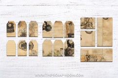 Printable neutral Junk Journal Kit Antique digital paper Product Image 4