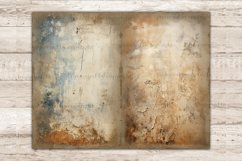 Watercolor aged papers with antique ink stained Junk Journal Pages. Vintage style background with space for text. Antique old paper textures for creating a unique book of memories and scrapbooking pages, paper crafts, stationery design, mugs, etc.