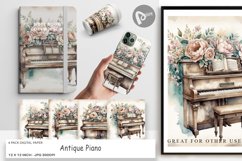 Digital Paper Antique Piano Product Image 1