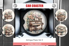 Car Coaster Antique Piano Product Image 1