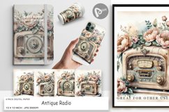 Digital Paper Antique Radio Product Image 1