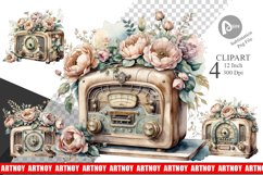 Antique Radio Clipart Product Image 1