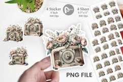 Antique Radio Sticker Product Image 1