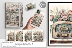 Digital Paper Antique Radio Product Image 1