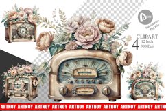 Antique Radio Clipart Product Image 1