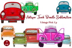 Antique Truck Sublimation. Vintage Pick Up Product Image 1