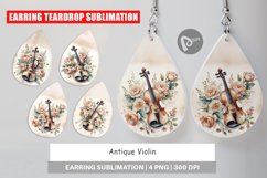 Earring Antique Violin Product Image 1