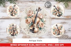 Wind Spinner Antique Violin Product Image 1