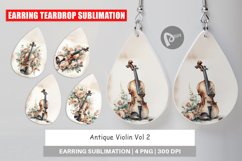 Earring Antique Violin Product Image 1