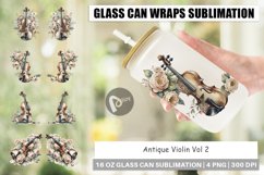 Glass Can Antique Violin Product Image 1