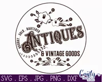 Vintage Farmhouse Home Round Sign Svg | Antiques And Vintage Product Image 2