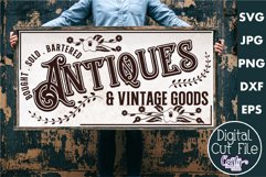 Vintage Farmhouse Home Sign | Antiques Store Wall Art Svg Product Image 1