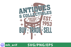 Vintage Countryside Chair Sign SVG PNG T-shirt Design Product Image 1