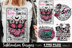 Antisocial Sarcastic PNG Funny Sublimation 4 Designs Product Image 3