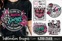 Antisocial Sarcastic PNG Funny Sublimation 4 Designs Product Image 6