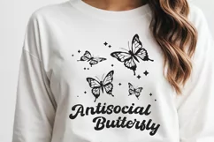 Antisocial Butterfly PNG, Butterfly PNG, Retro Butterfly PNG Product Image 2