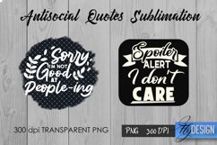 Antisocial Quotes Bundle. Sublimation Sarcastic Quotes, PNG Product Image 10