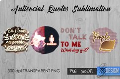 Antisocial Quotes Bundle. Sublimation Sarcastic Quotes, PNG Product Image 15