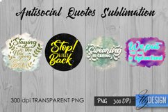 Antisocial Quotes Bundle. Sublimation Sarcastic Quotes, PNG Product Image 8