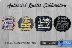 Antisocial Quotes Bundle. Sublimation Sarcastic Quotes, PNG Product Image 12