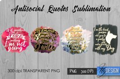 Antisocial Quotes Bundle. Sublimation Sarcastic Quotes, PNG Product Image 13