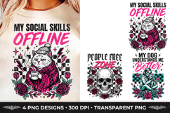 cat lover png, funny cat png, antisocial png, introvert png, cat quotes, pet lover png, funny shirt design, social skills offline, sublimation bundle, png bundle