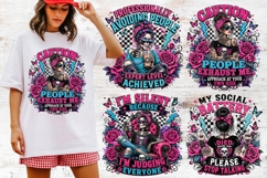 Antisocial Sarcastic PNG Funny Sublimation Product Image 1