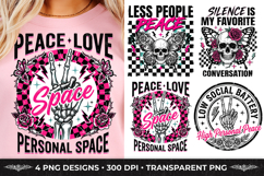 Antisocial Sarcastic Silence Peace Introvert T-Shirt Design Product Image 6