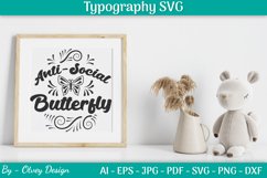 Antisocial typography decal Product Image 1