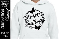 Anti-Social Butterfly SVG Product Image 1