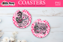 Antisocial | Mom Life | Car Coaster Keychain Sublimation Product Image 1