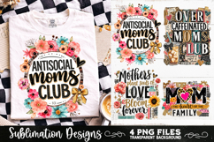 Trendy Mama PNG , Retro Collage Mama 4 Designs Sublimation Product Image 2