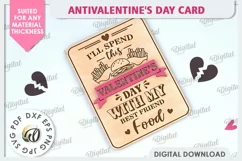 Anti Valentine's Day Card Laser Cut. Greeting Card SVG Product Image 1