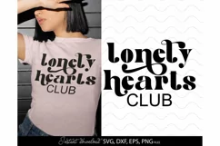 lonely hearts club svg, single svg, anti Valentine's Day SVG Product Image 1