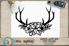 Deer Floral Antler SVG / Floral Animals SVG / Jungle Animals Product Image 3