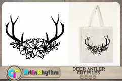 Deer Floral Antler SVG / Floral Animals SVG / Jungle Animals Product Image 2