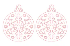 Antler Snowflake Laser Cut Design Product Image 2