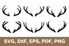 Antlers svg, deer antlers svg, deer horns svg, antlers dxf Product Image 1