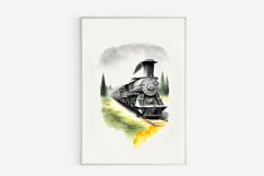 Train Print Wall Art,Train Art,Digital Print,Wall Prints Product Image 2